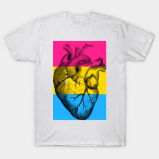 Pansexual Pride Anatomic Heart T-Shirt